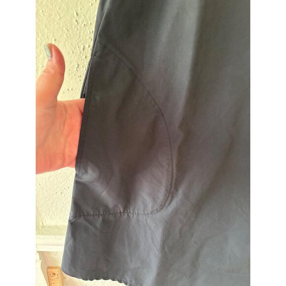 Finley Black Poplin Swing Shirt Dress Womens L Button Down Front Sleeveless - Picture 7 of 11